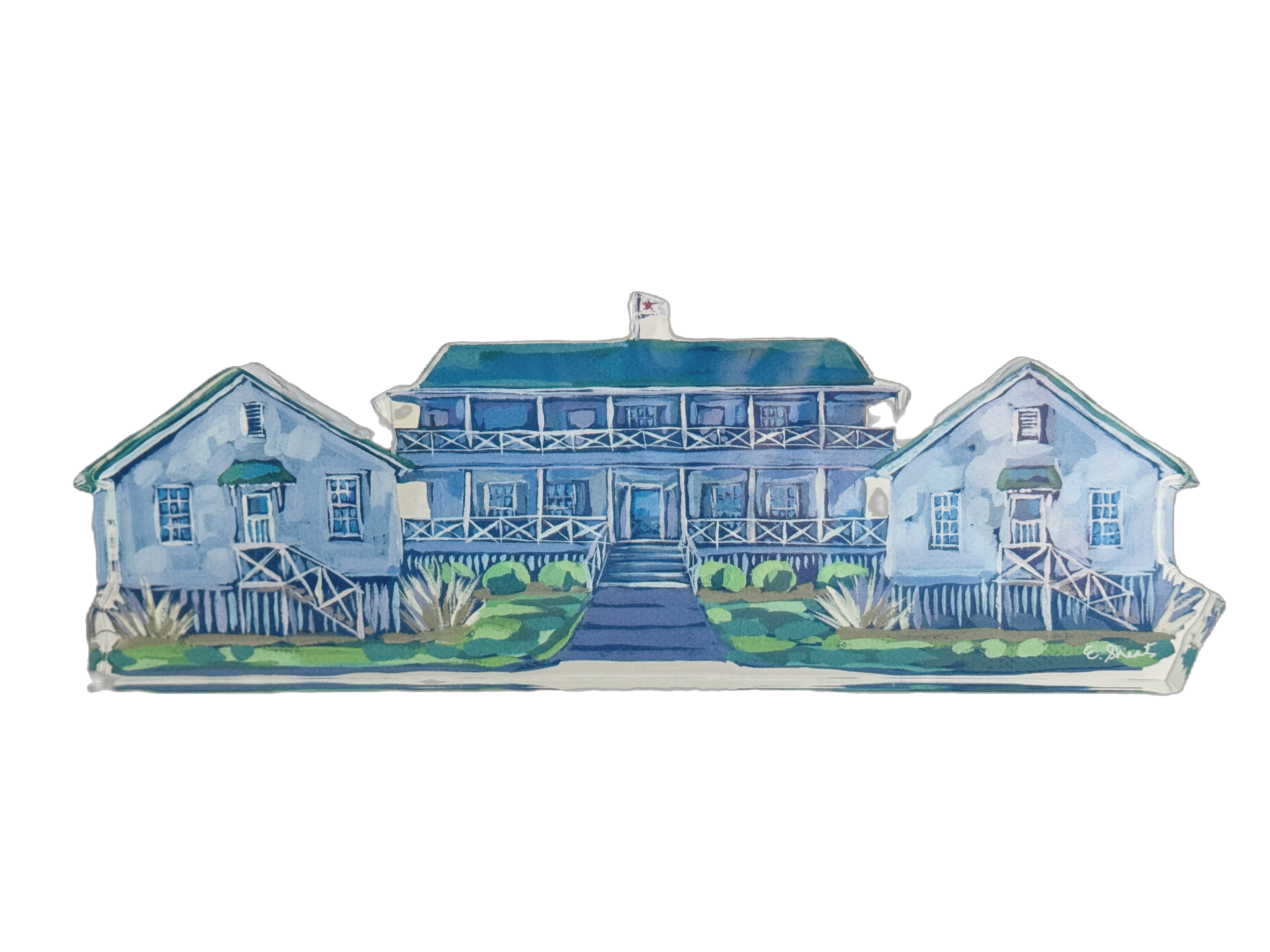 Carolina Yacht Club Block by Elizabeth Sheats