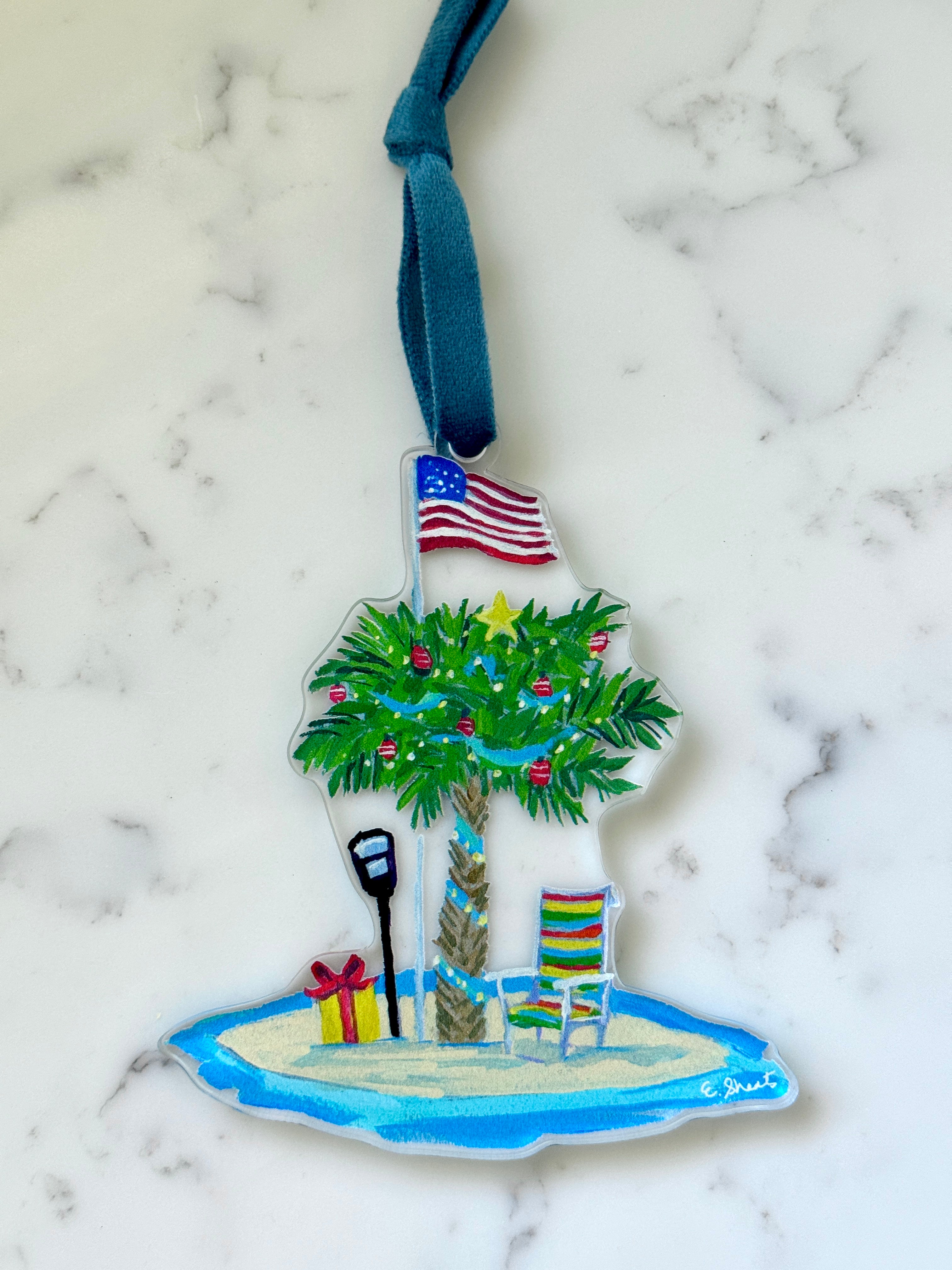 Wrightsville Beach Ornaments by Elizabeth Sheats