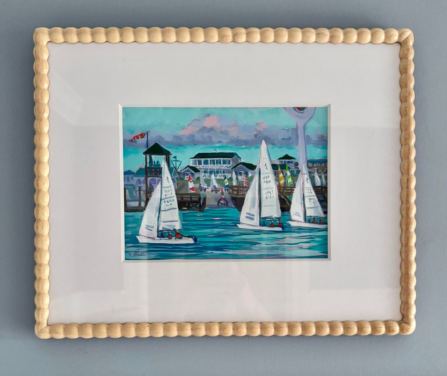 Carolina Yacht Club - Down by the Docks 3 - Original - by Elizabeth Sheats