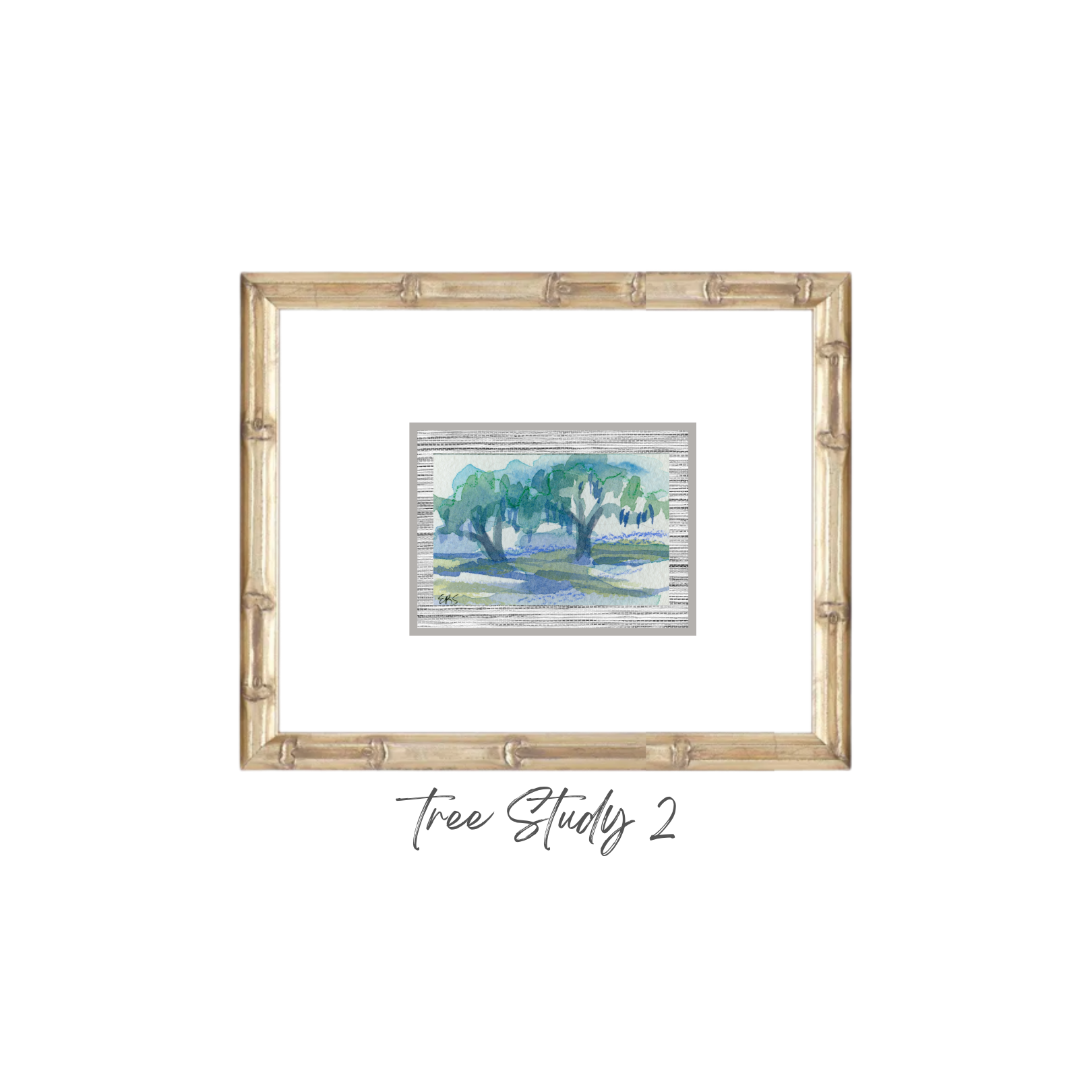 Elizabeth Sheats Original Framed Painting of her Tree Study Collection, Tree Study 2