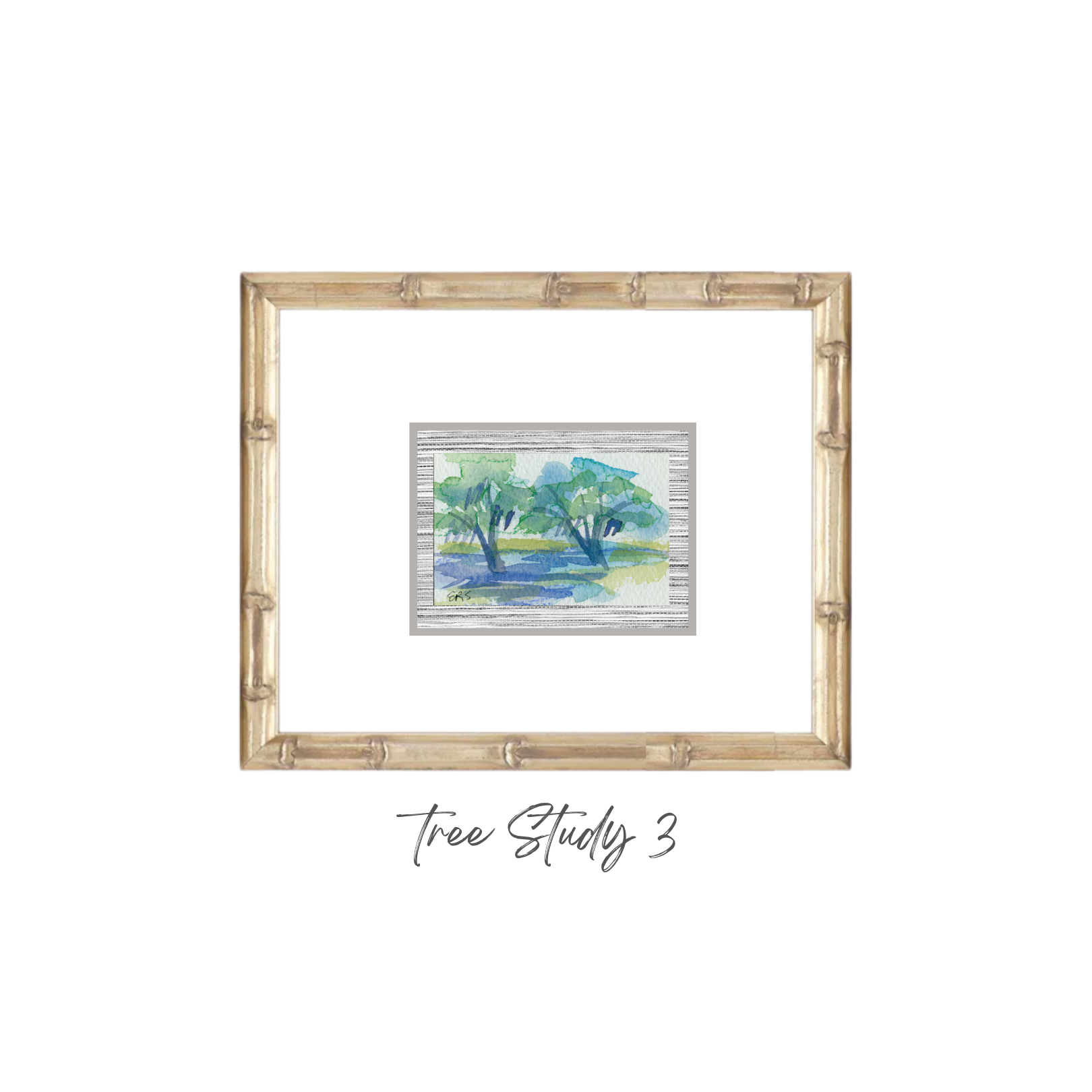 Elizabeth Sheats Original Framed Painting of her Tree Study Collection, Tree Study 3