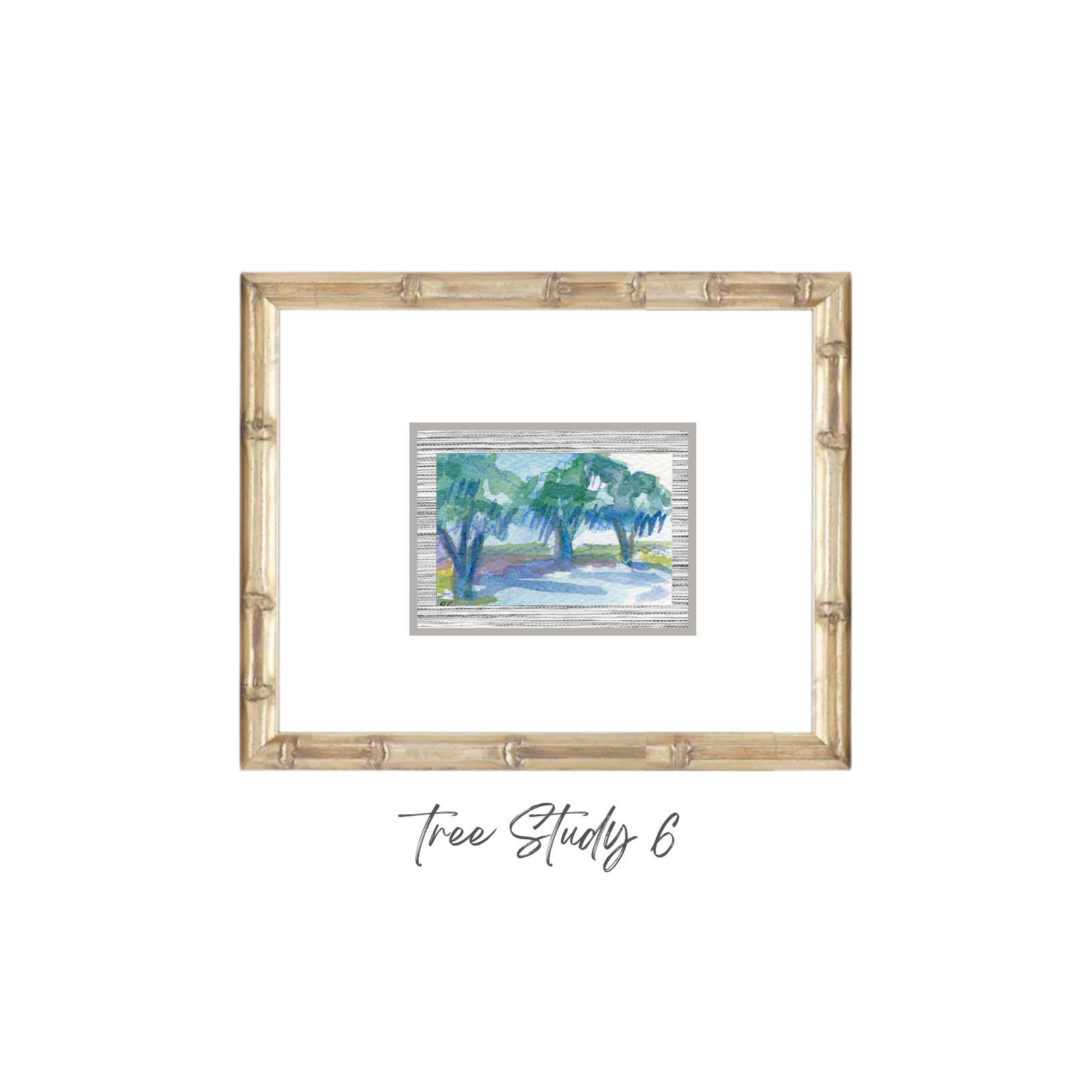Elizabeth Sheats Original Framed Painting of her Tree Study Collection, Tree Study 6