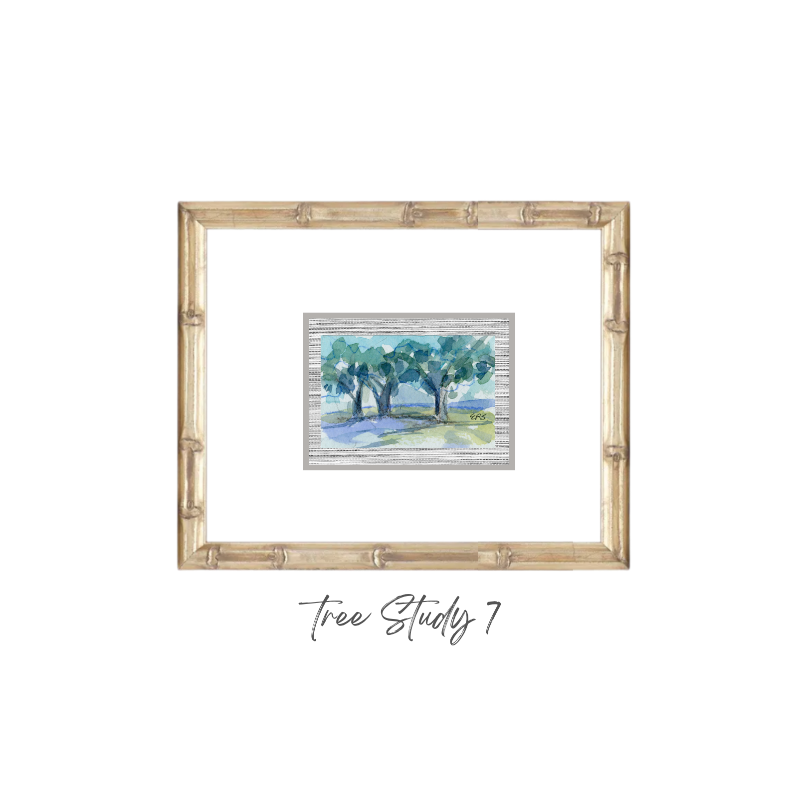 Elizabeth Sheats Original Framed Painting of her Tree Study Collection, Tree Study 7