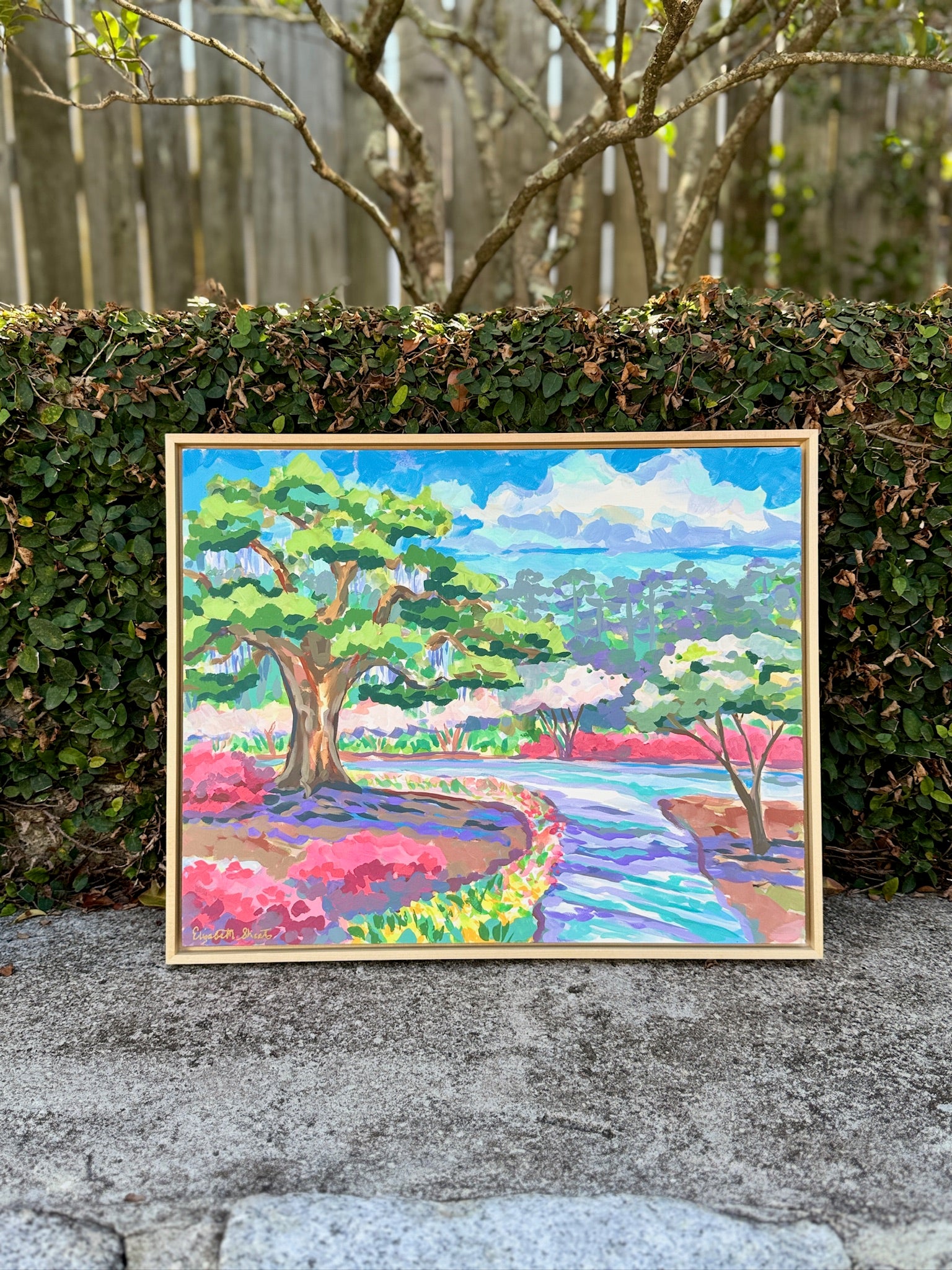 Airlie Gardens Path - Original - by Elizabeth Sheats