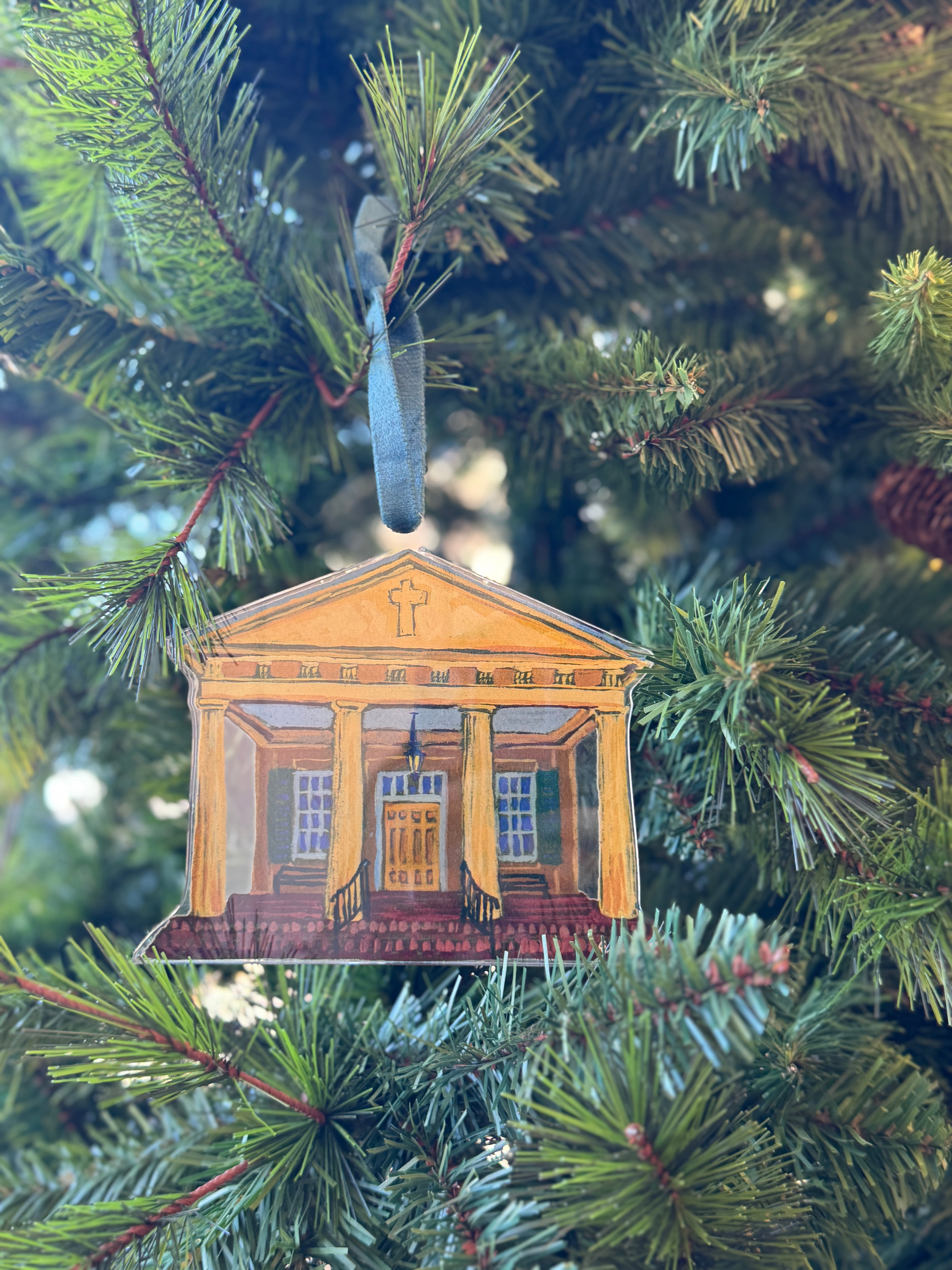 All Saints Chapel Acrylic Ornament / Pawleys Island