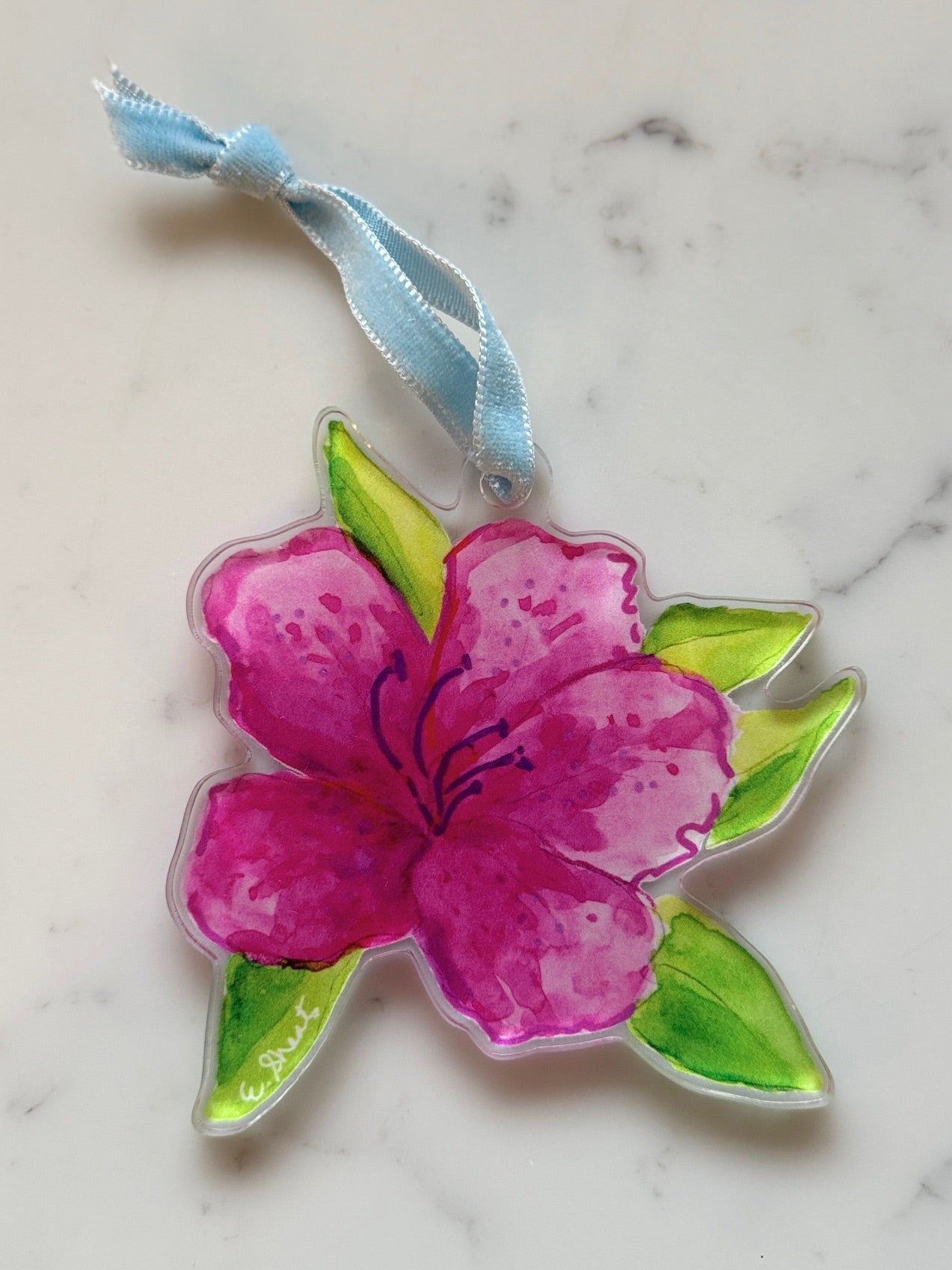 Azalea Acrylic Ornament - Pre-Order Now!