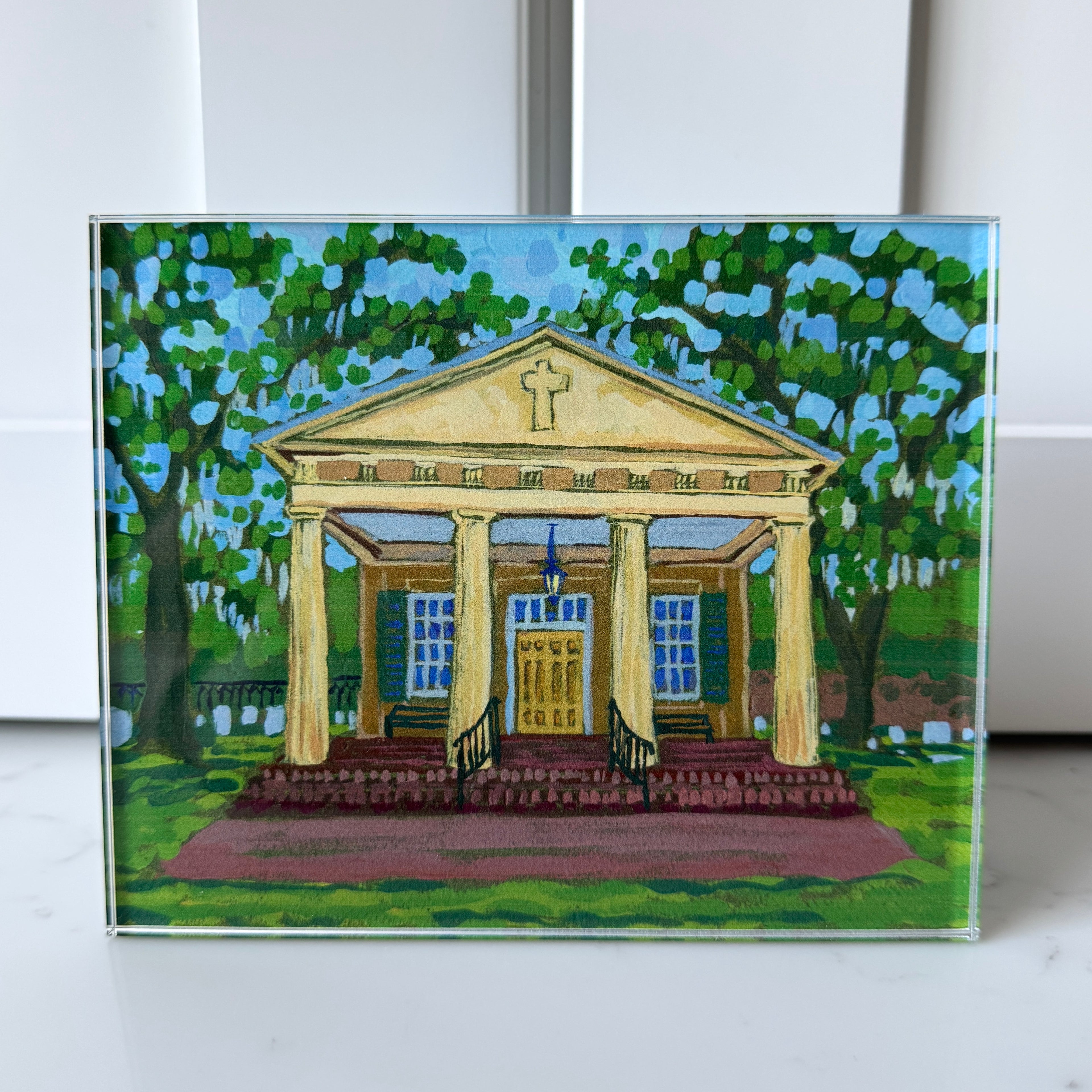 All Saints Chapel Acrylic Block / Pawleys Island by Elizabeth Sheats