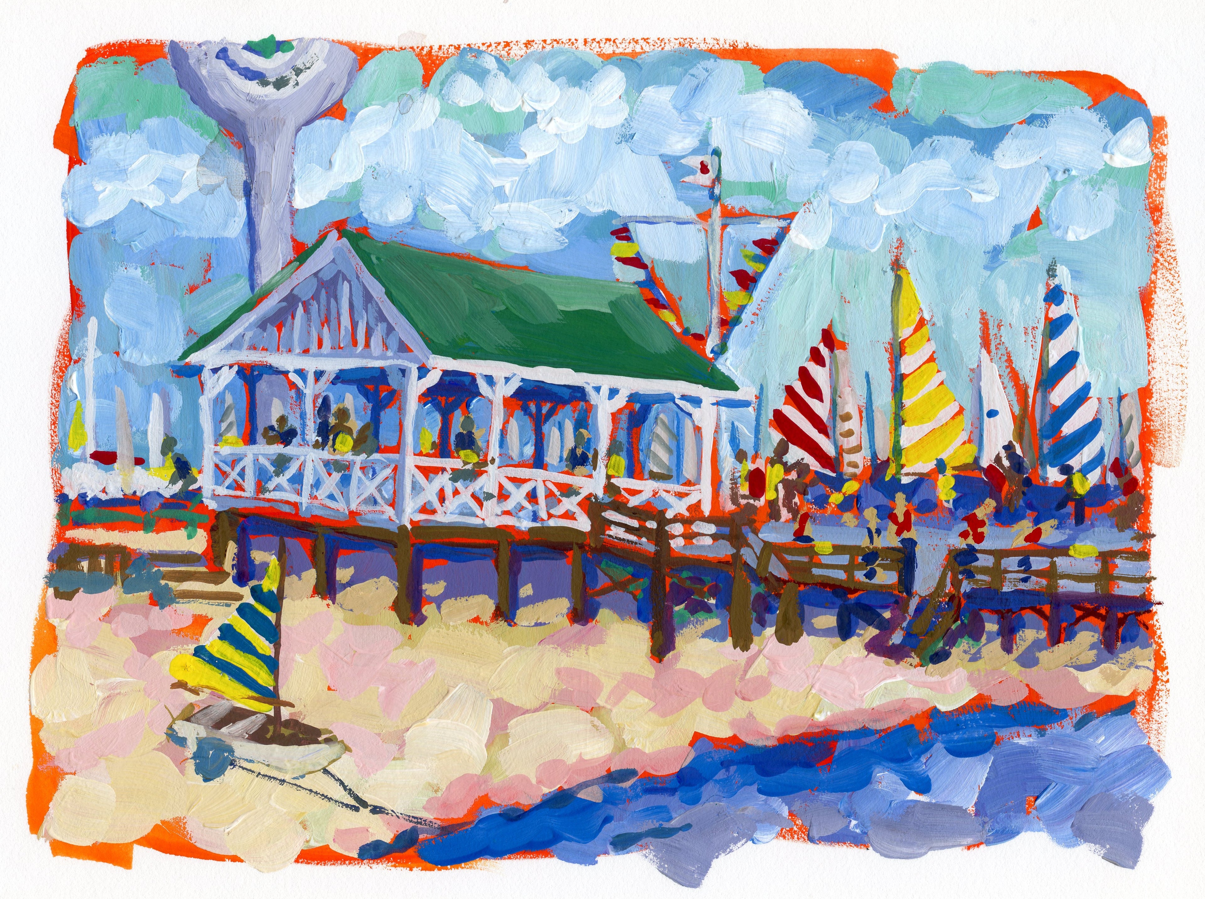 Race Day at the CYC / Wrightsville Beach / Unframed Print