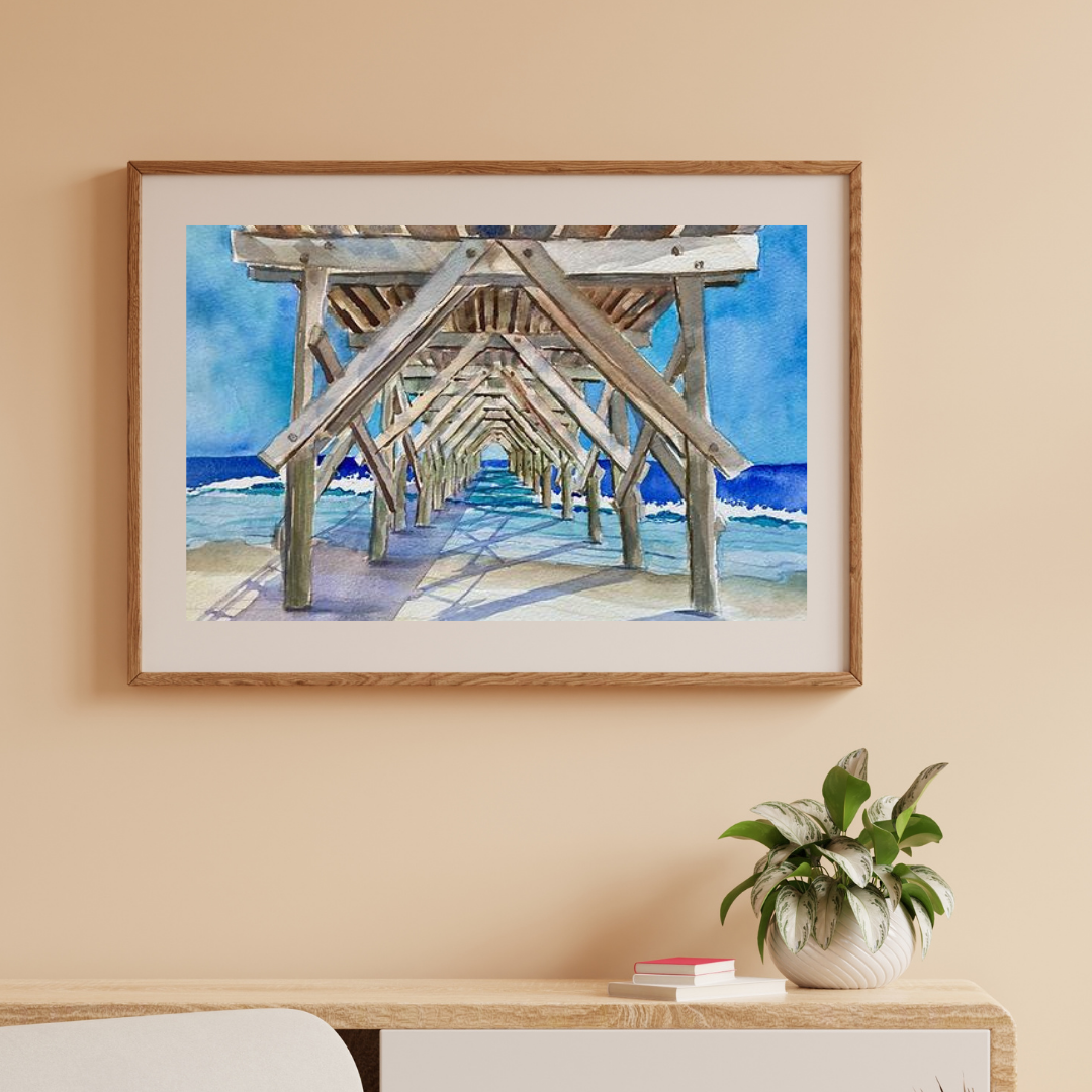 Oceanic Pier / Wrightsville Beach NC / Unframed Print by Elizabeth Sheats