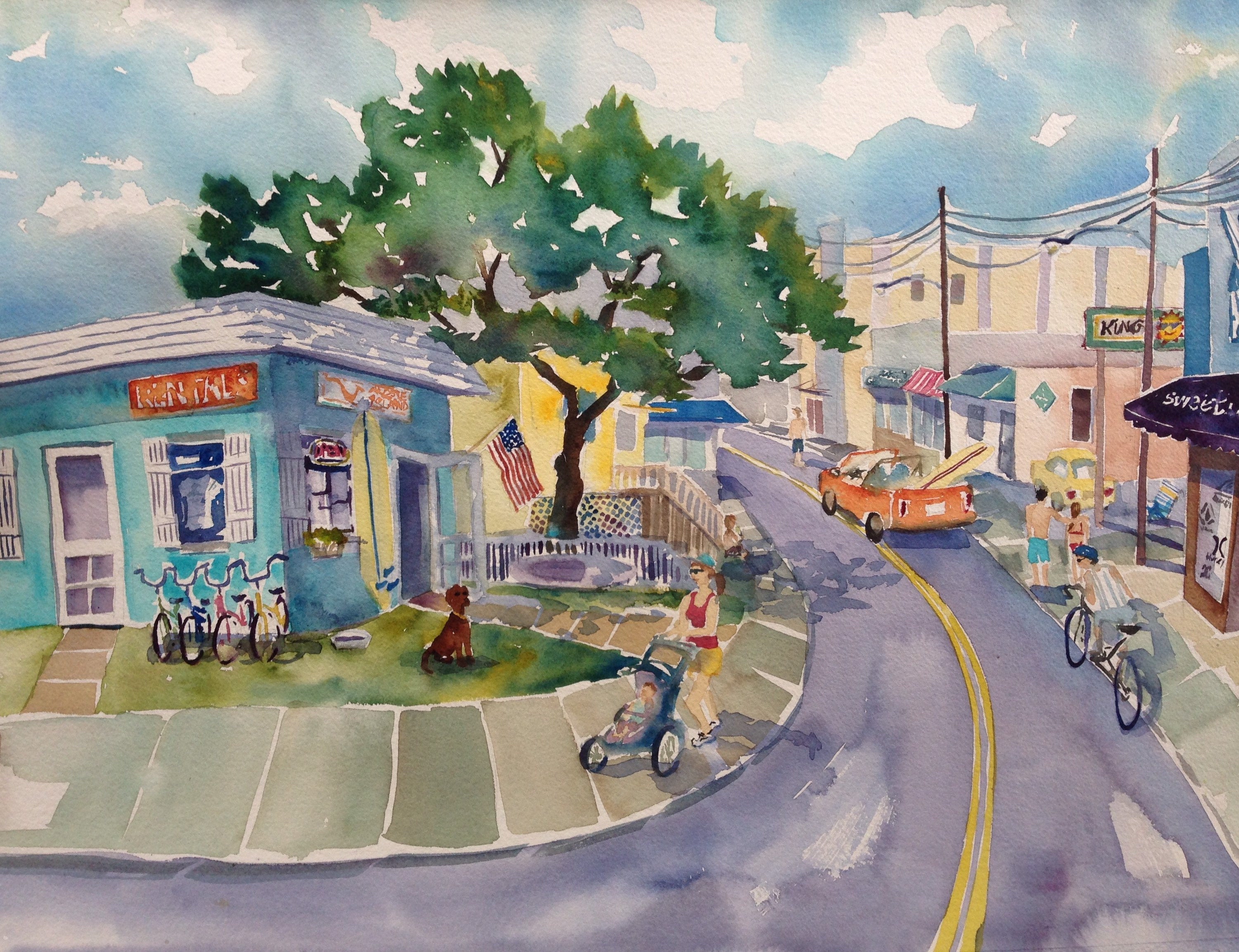 A Bend in Lumina / Wrightsville Beach/ Unframed Print by Elizabeth Sheats