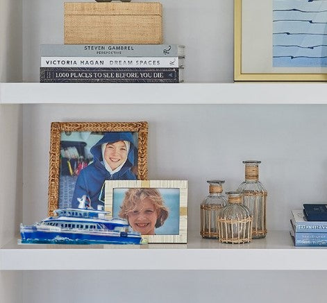 Bald Head Island Ferry Acrylic Block by Elizabeth Sheats Mockup