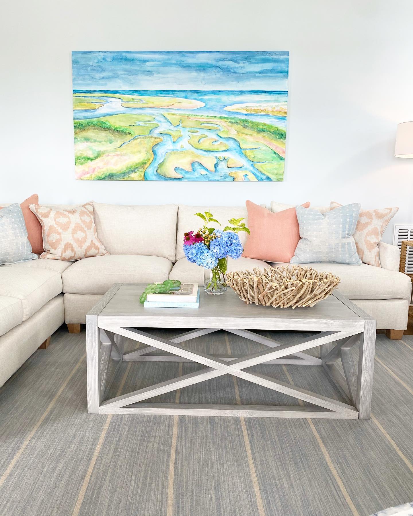 Oak Island Marsh Scene Original Painting by Elizabeth Sheats