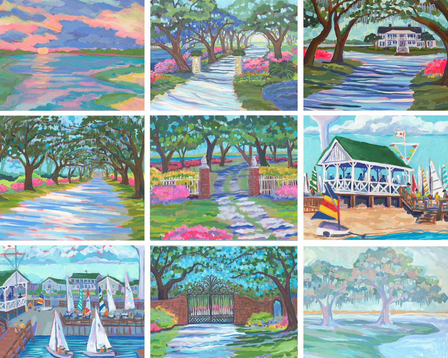 A collage of artwork that Elizabeth Sheats created in 2025