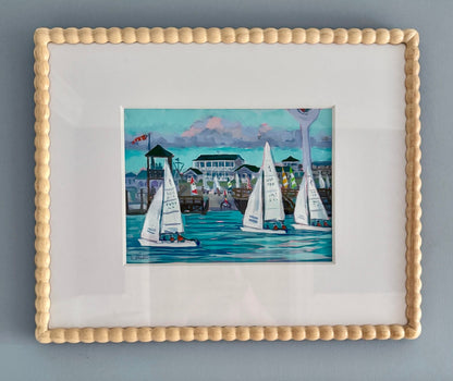 Carolina Yacht Club - Down by the Docks 3 - Original - by Elizabeth Sheats