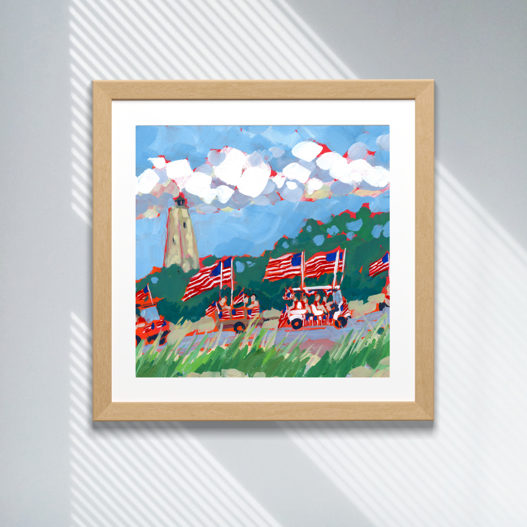 July 4th Cart Parade / Bald Head Island / Unframed Print