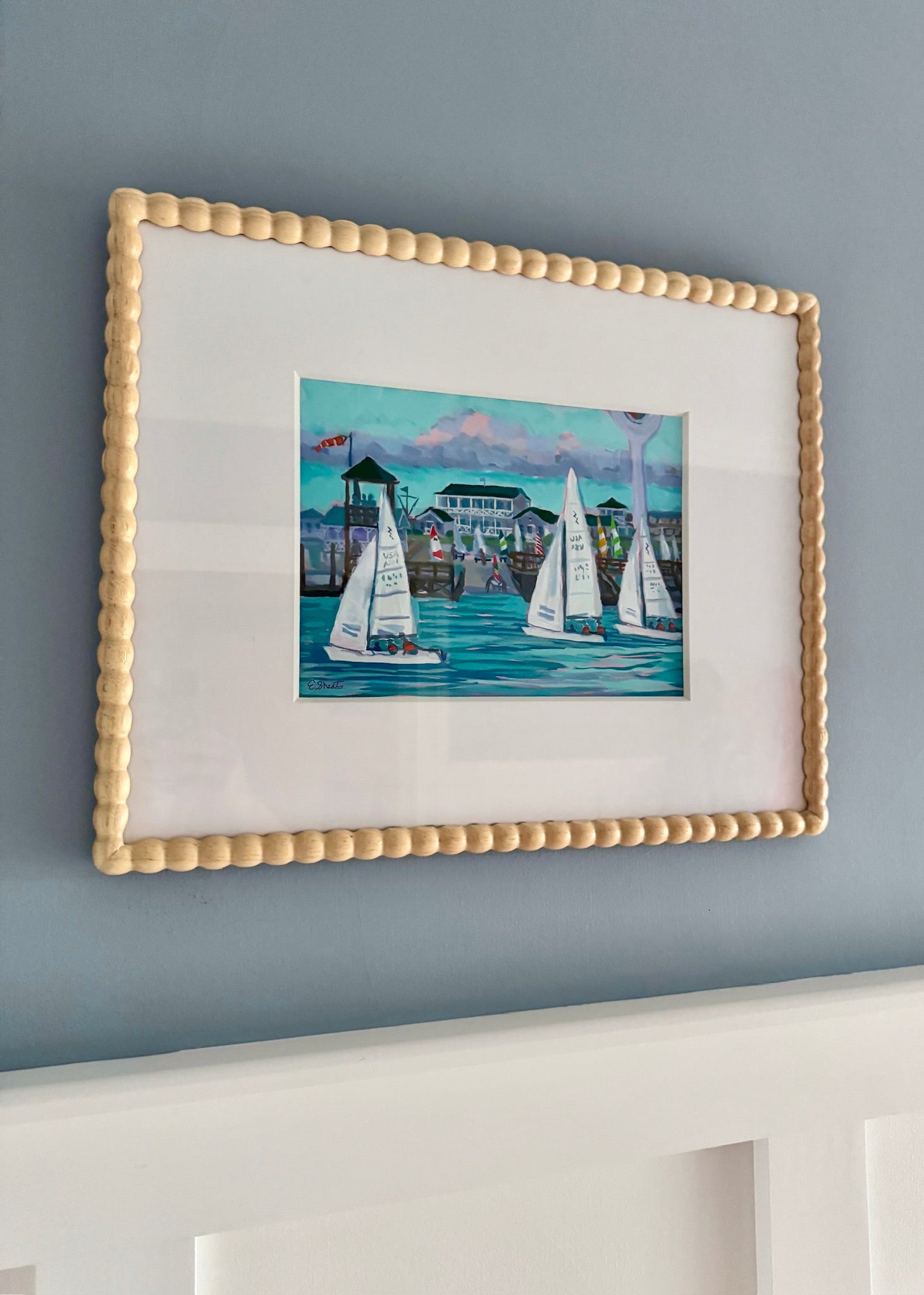 Carolina Yacht Club - Down by the Docks 3 - Original - by Elizabeth Sheats