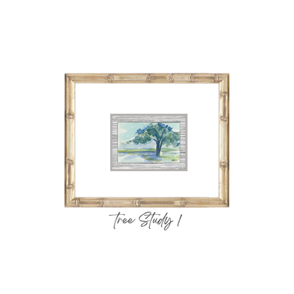Elizabeth Sheats Original Framed Painting of her Tree Study Collection, Tree Study 1