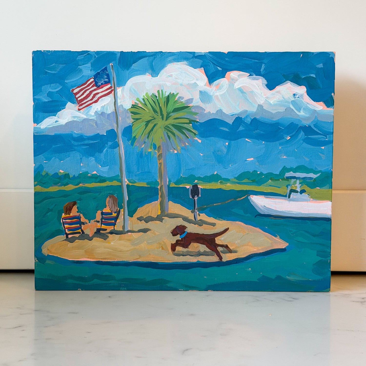 "Catching Up on Palm Tree Island" Elizabeth Sheats Original