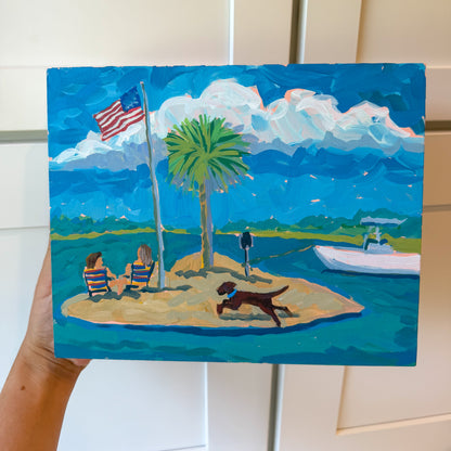 "Catching Up on Palm Tree Island" Elizabeth Sheats Original