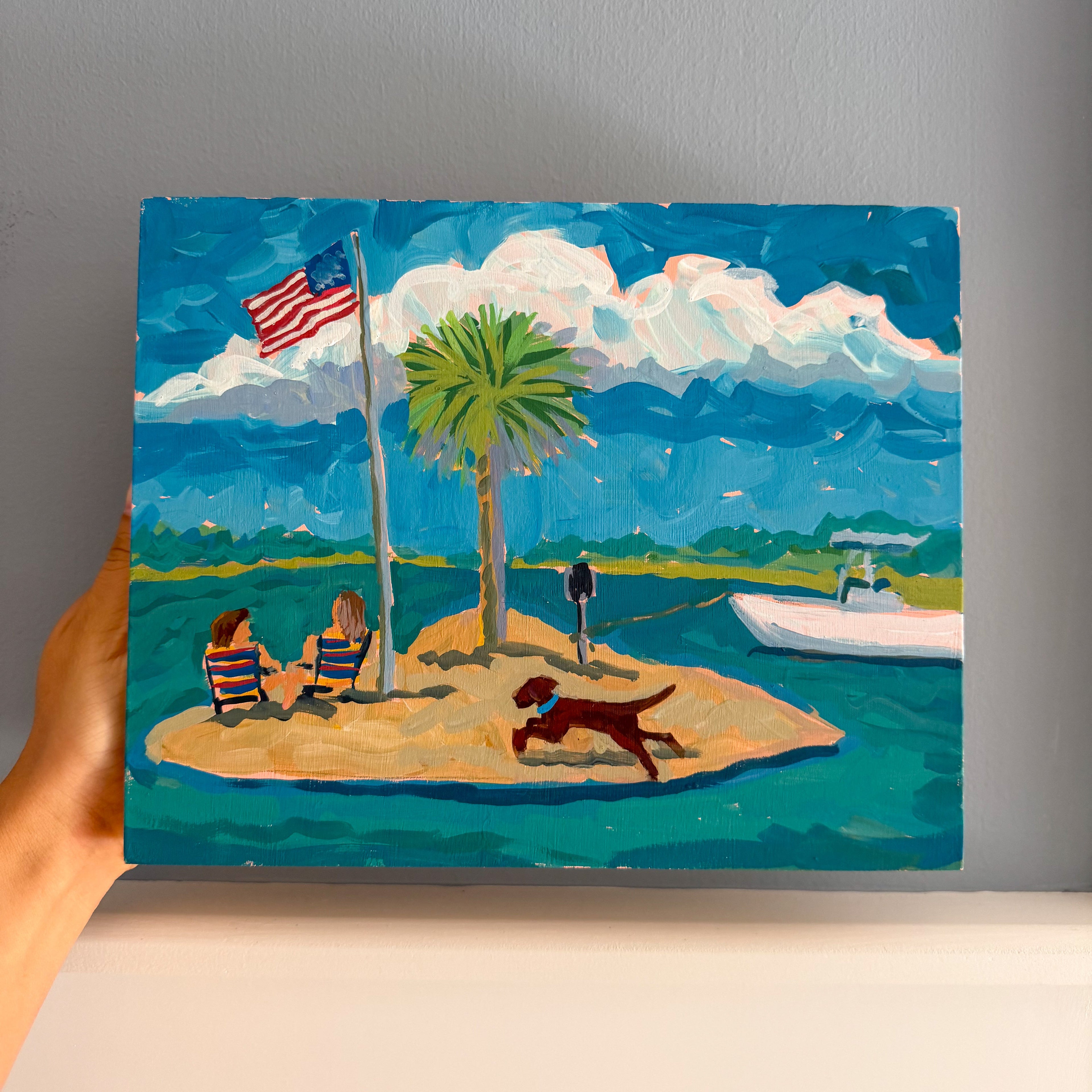 "Catching Up on Palm Tree Island" Elizabeth Sheats Original