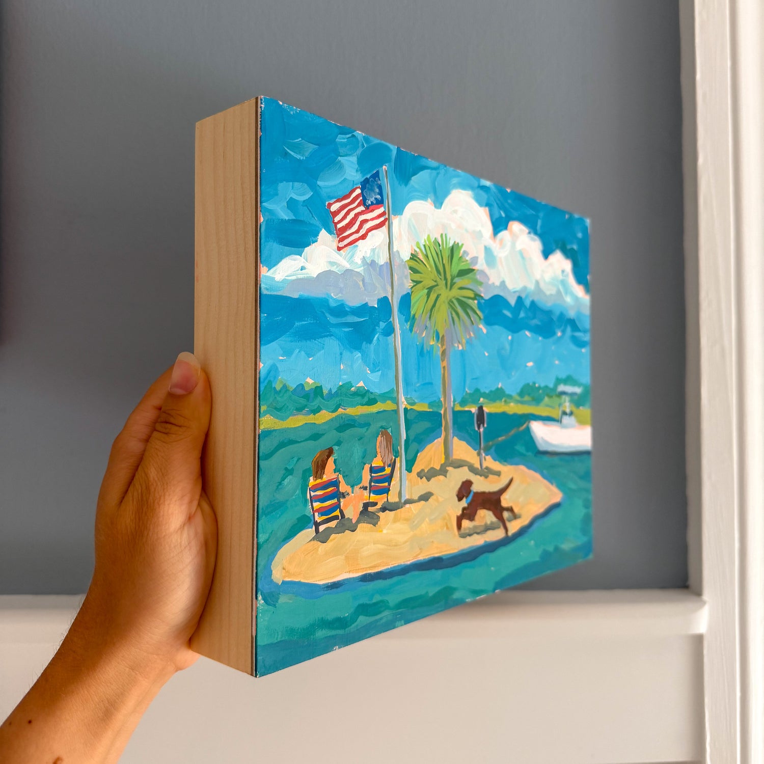 "Catching Up on Palm Tree Island" Elizabeth Sheats Original