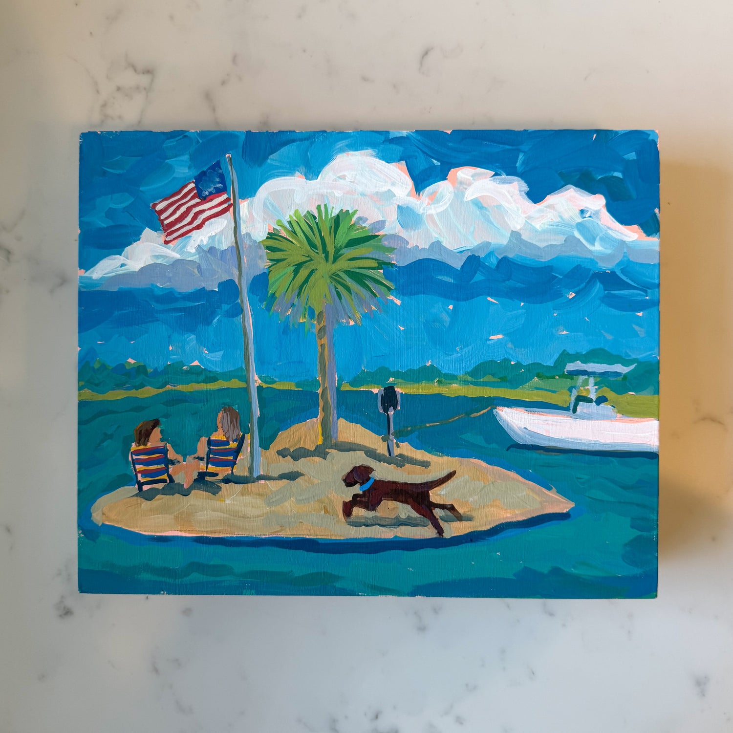 "Catching Up on Palm Tree Island" Elizabeth Sheats Original