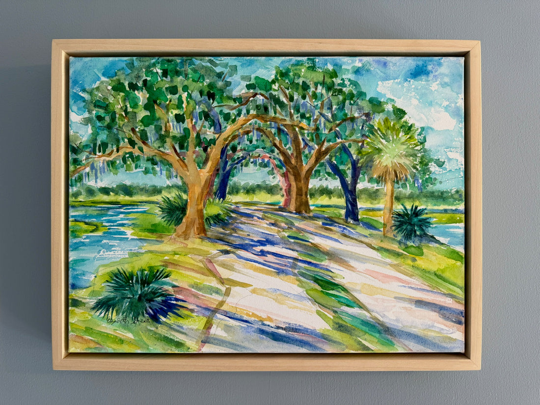 The Road to the Fishing Hole - Original - by Elizabeth Sheats