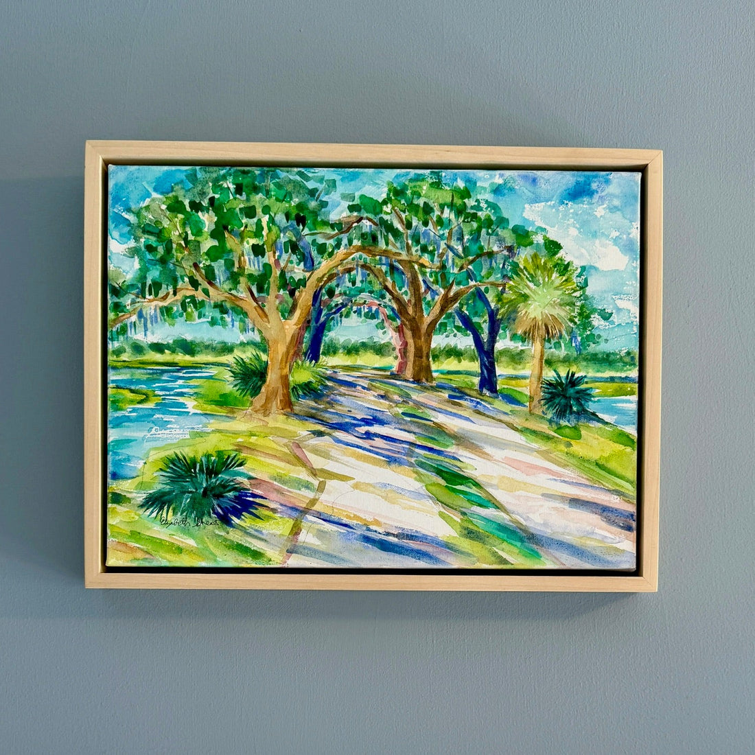 The Road to the Fishing Hole - Original - by Elizabeth Sheats