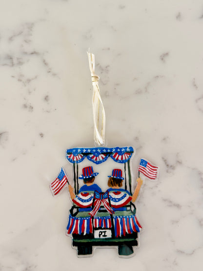 1 Pawleys Island Ornaments by Elizabeth Sheats - Golf Cart 4th of July Parade