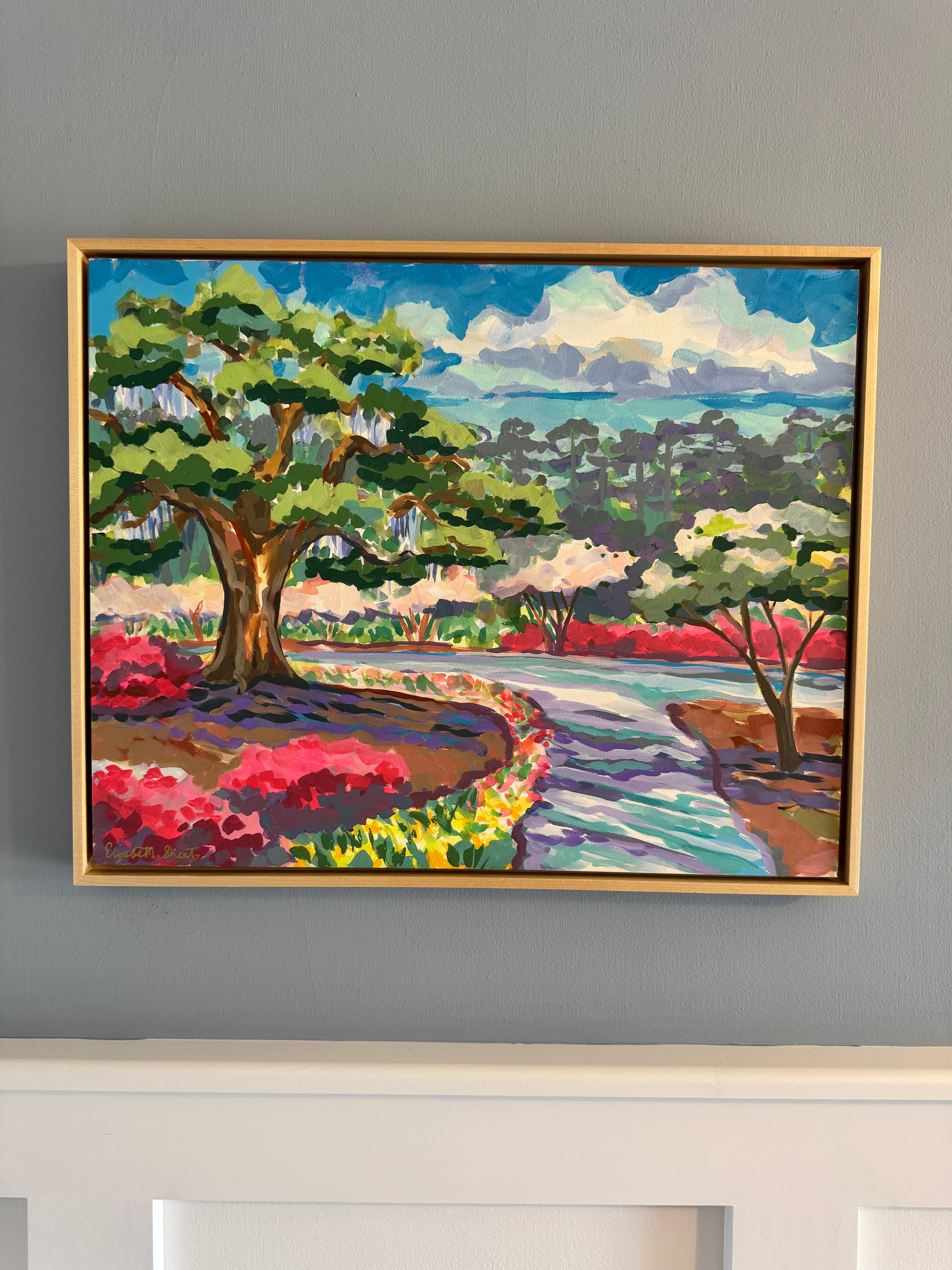 Airlie Gardens Path - Original - by Elizabeth Sheats