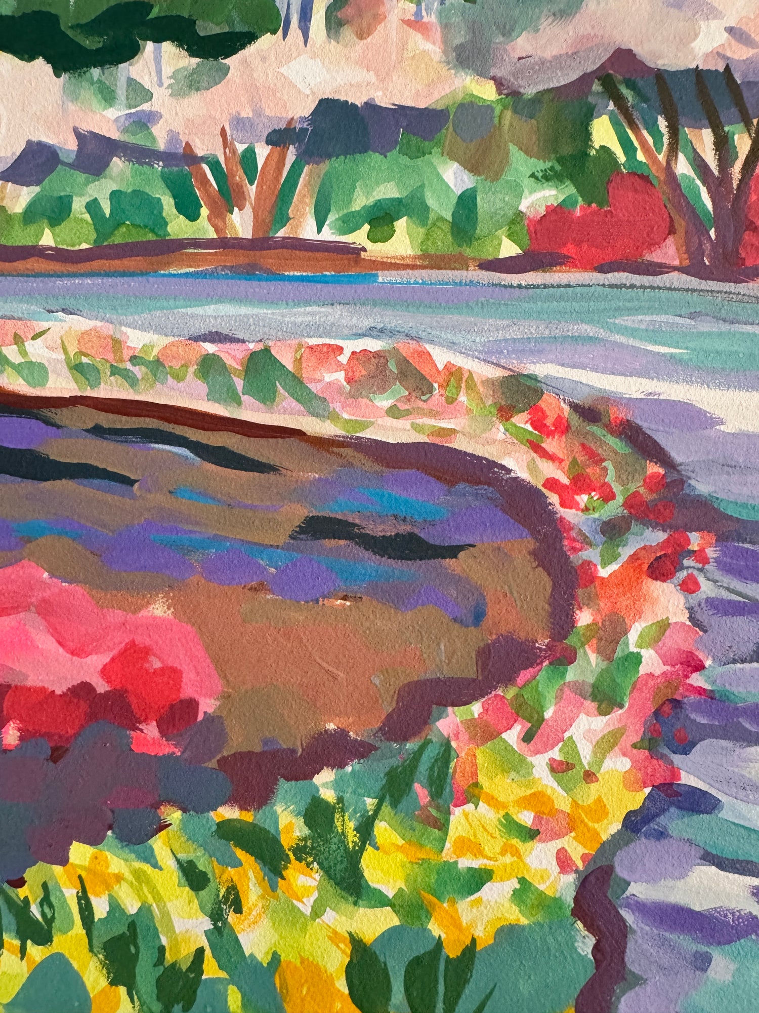 Airlie Gardens Path - Original - by Elizabeth Sheats