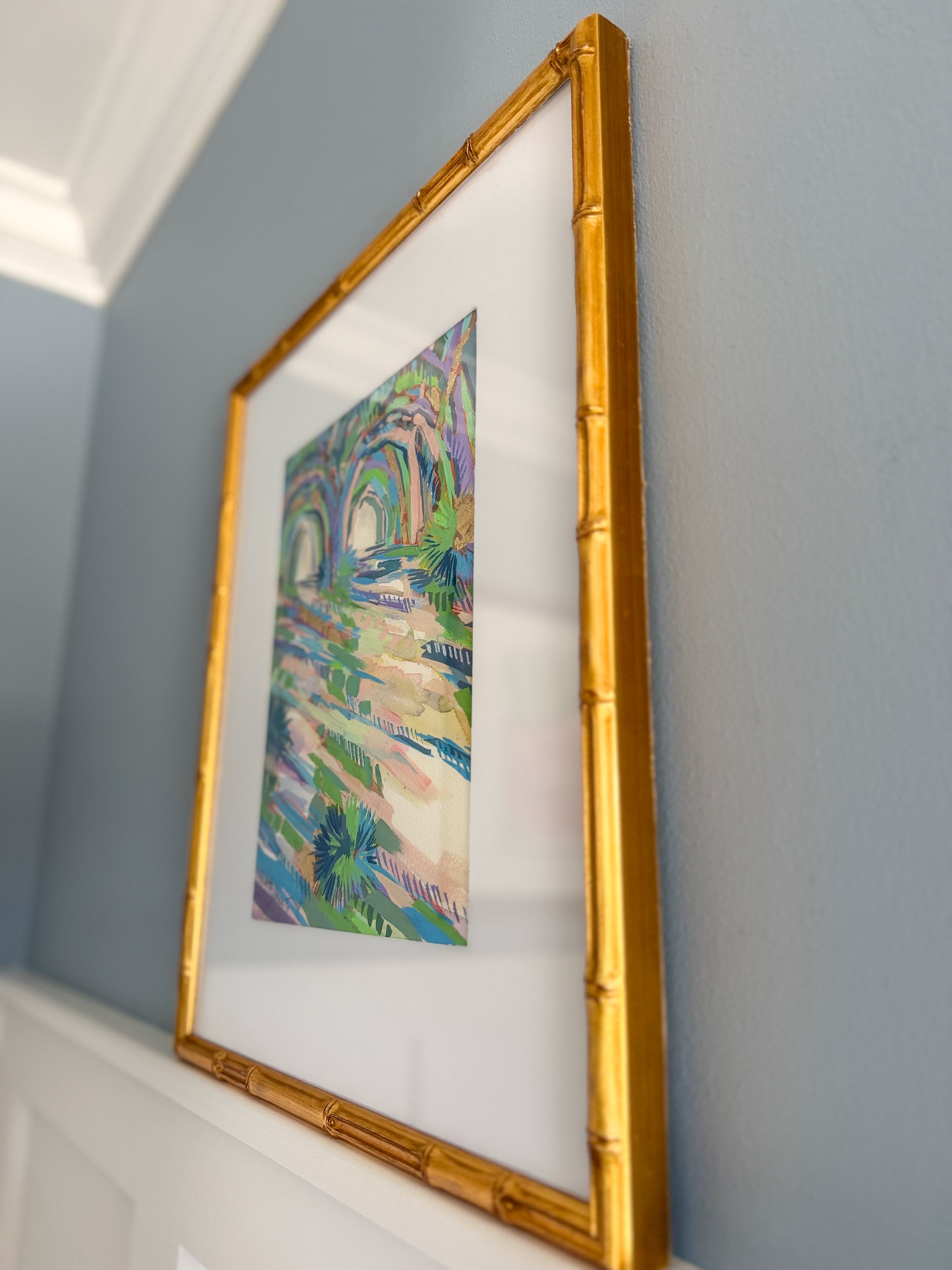 Twin Tunnels in Gold - Original - by Elizabeth Sheats