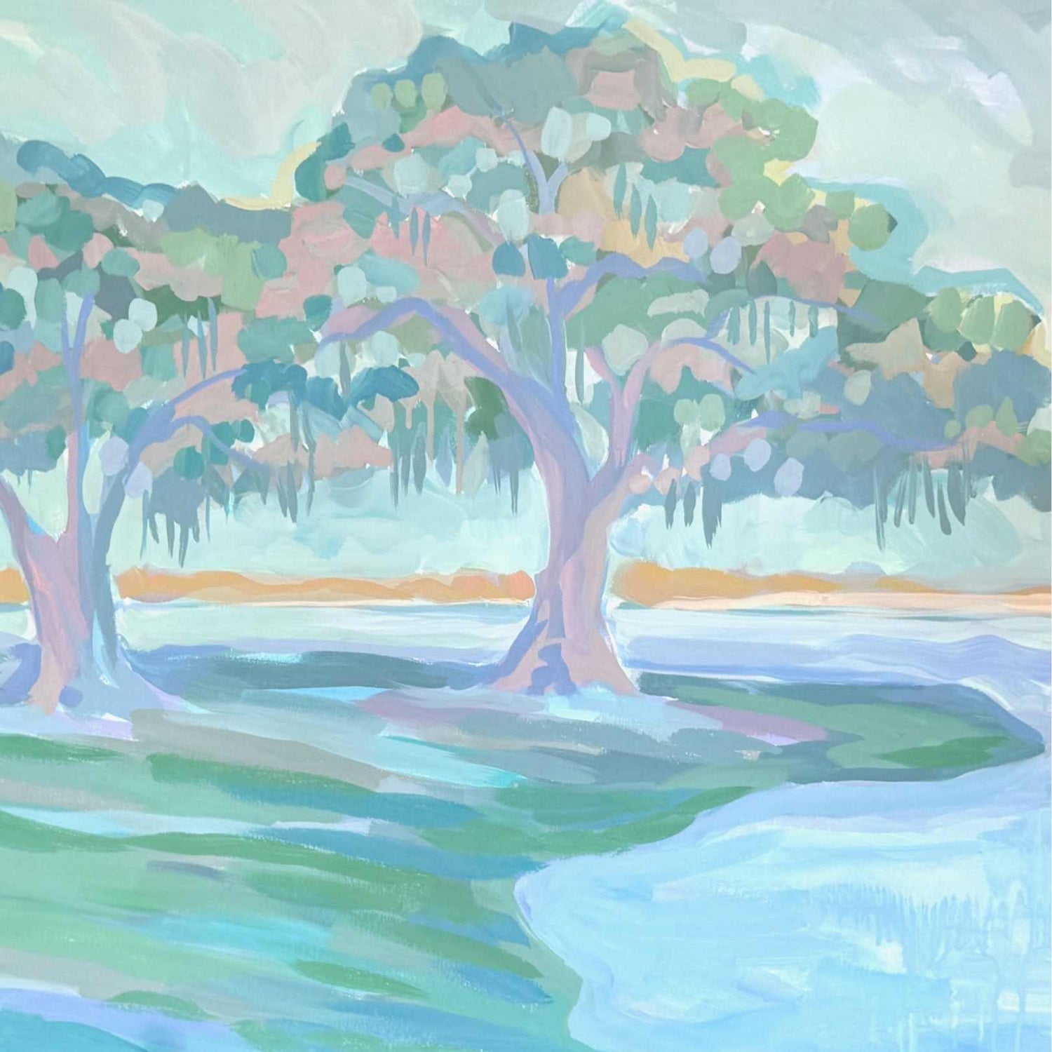 Live Oak Marsh 1 Print by Elizabeth Sheats