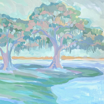 Live Oak Marsh 1 Print by Elizabeth Sheats