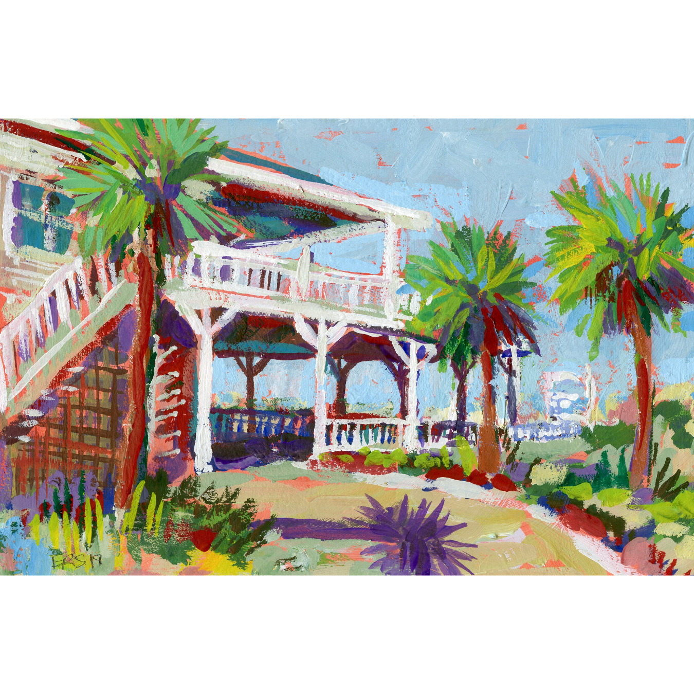 Surf Club Pavillion / Unframed Print