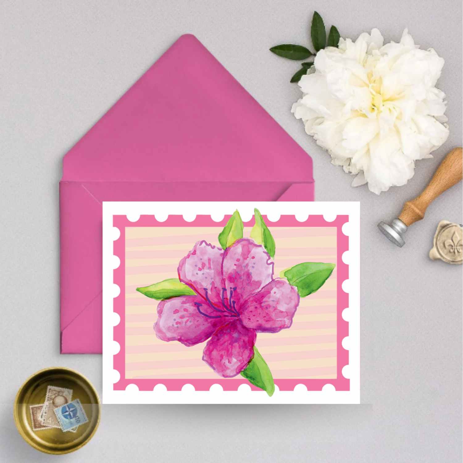 Azalea Notecards - Pack of 6 Cards