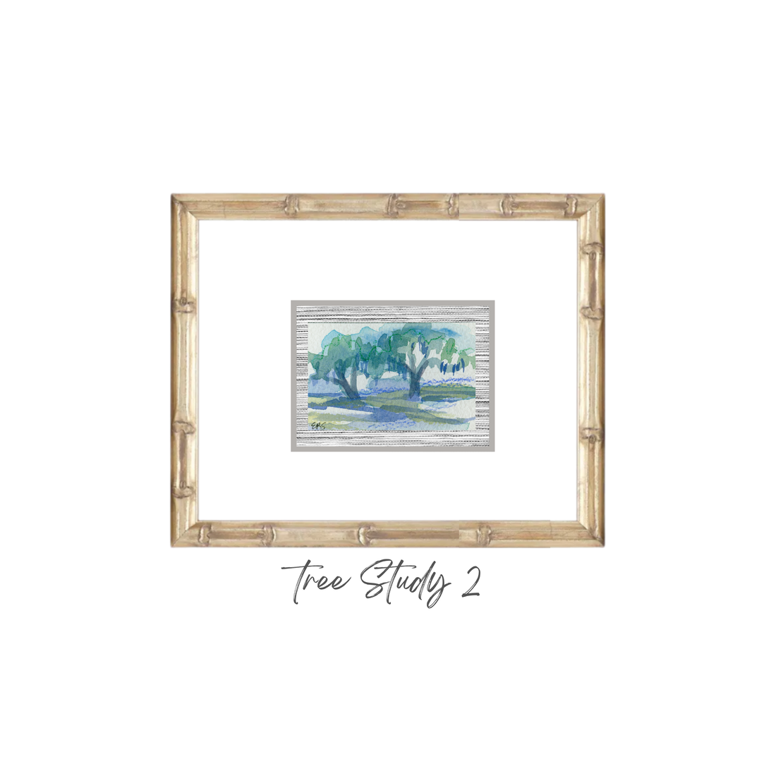 Elizabeth Sheats Original Framed Painting of her Tree Study Collection, Tree Study 2