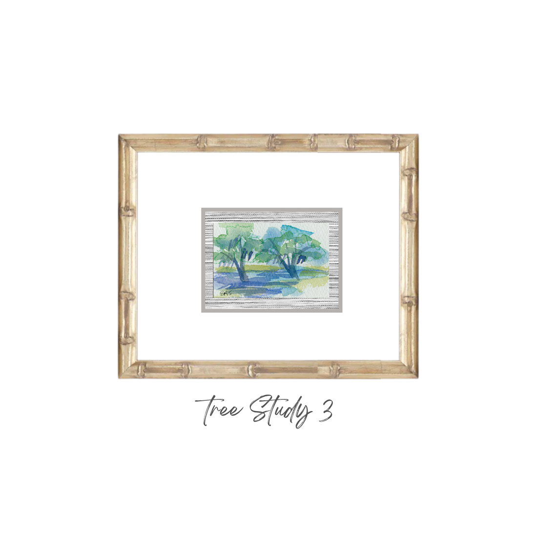 Elizabeth Sheats Original Framed Painting of her Tree Study Collection, Tree Study 3