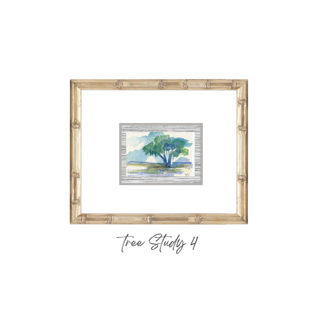 Elizabeth Sheats Original Framed Painting of her Tree Study Collection, Tree Study 4