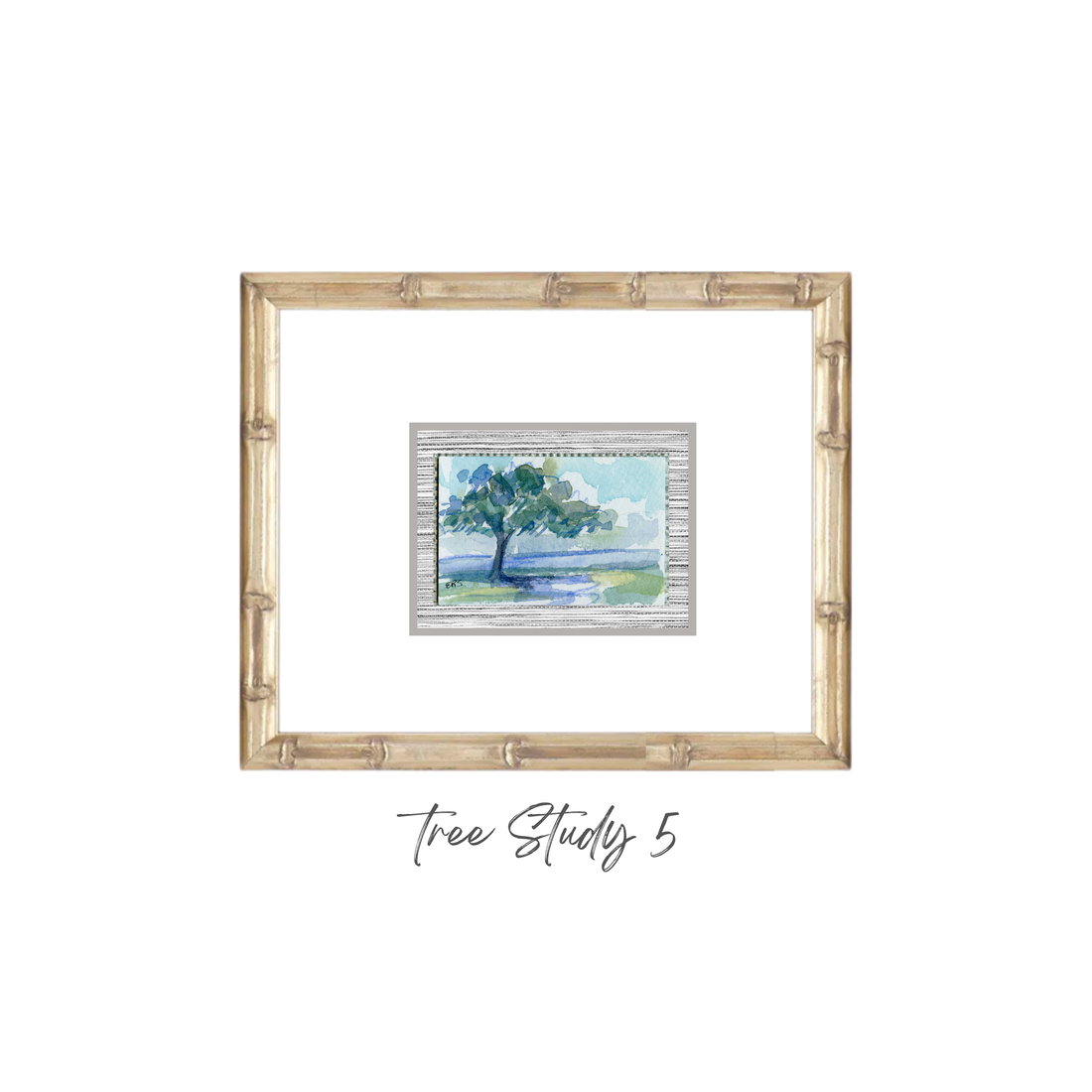 Elizabeth Sheats Original Framed Painting of her Tree Study Collection, Tree Study 5