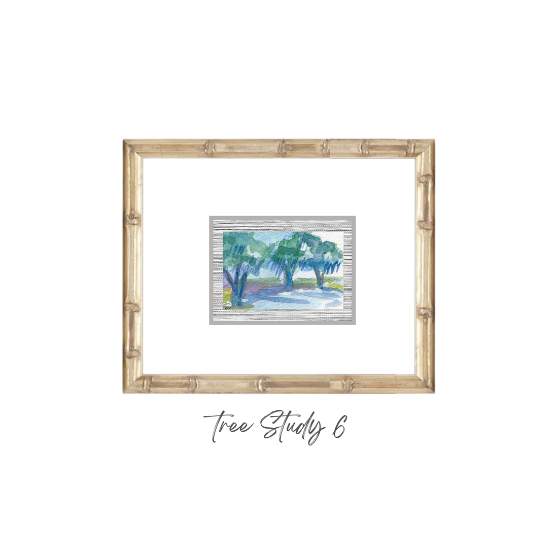 Elizabeth Sheats Original Framed Painting of her Tree Study Collection, Tree Study 6