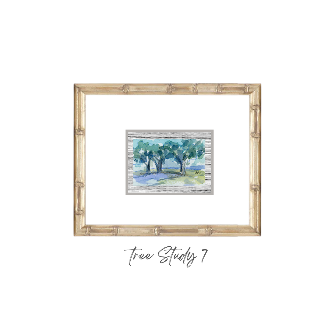 Elizabeth Sheats Original Framed Painting of her Tree Study Collection, Tree Study 7