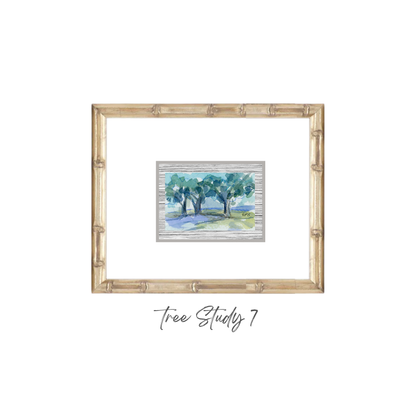 Elizabeth Sheats Original Framed Painting of her Tree Study Collection, Tree Study 7
