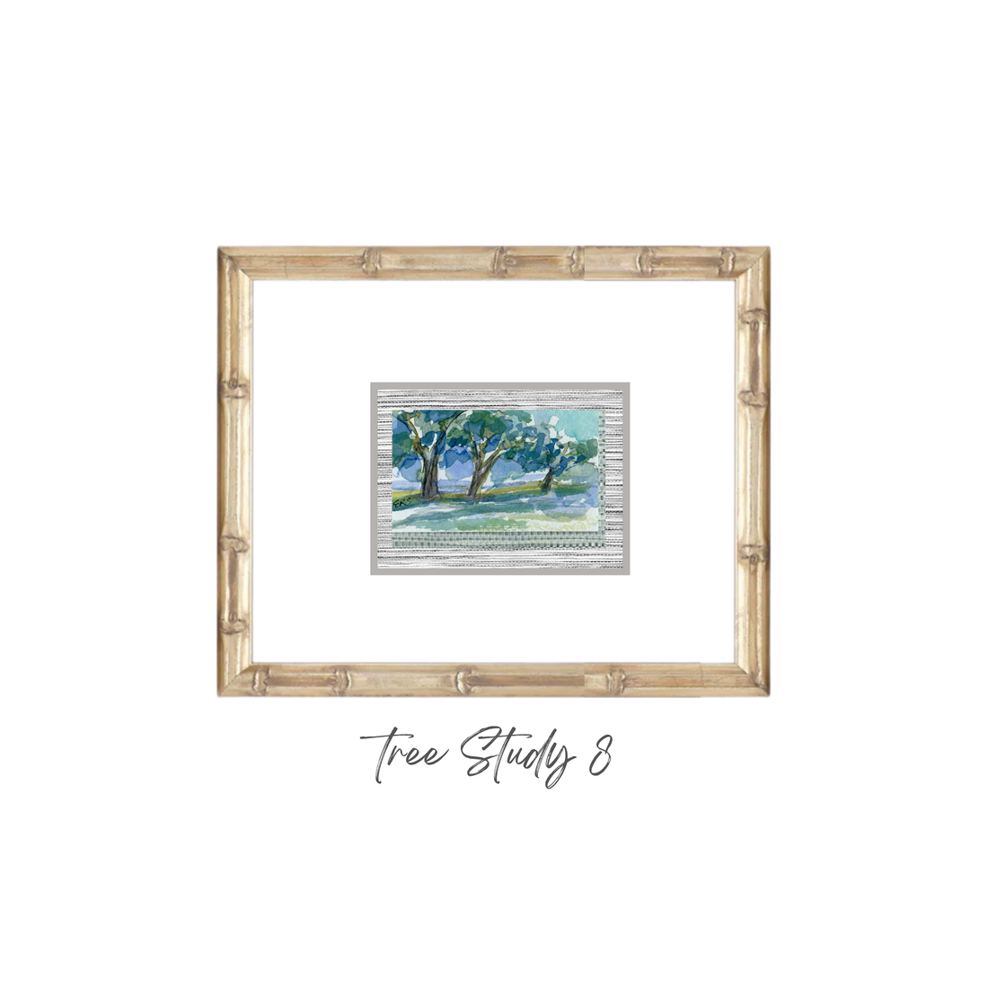 Elizabeth Sheats Original Framed Painting of her Tree Study Collection, Tree Study 8