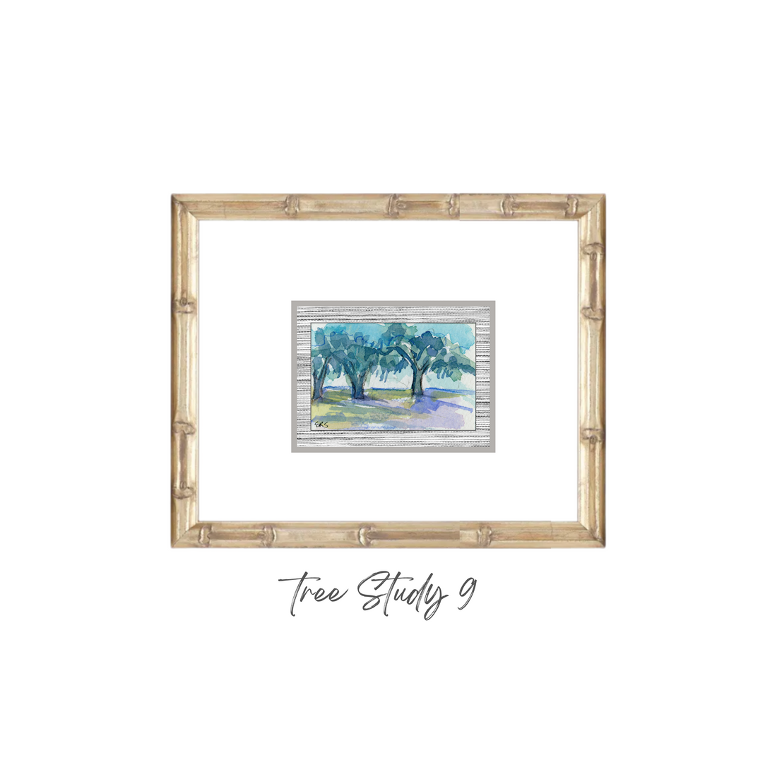 Elizabeth Sheats Original Framed Painting of her Tree Study Collection, Tree Study 9